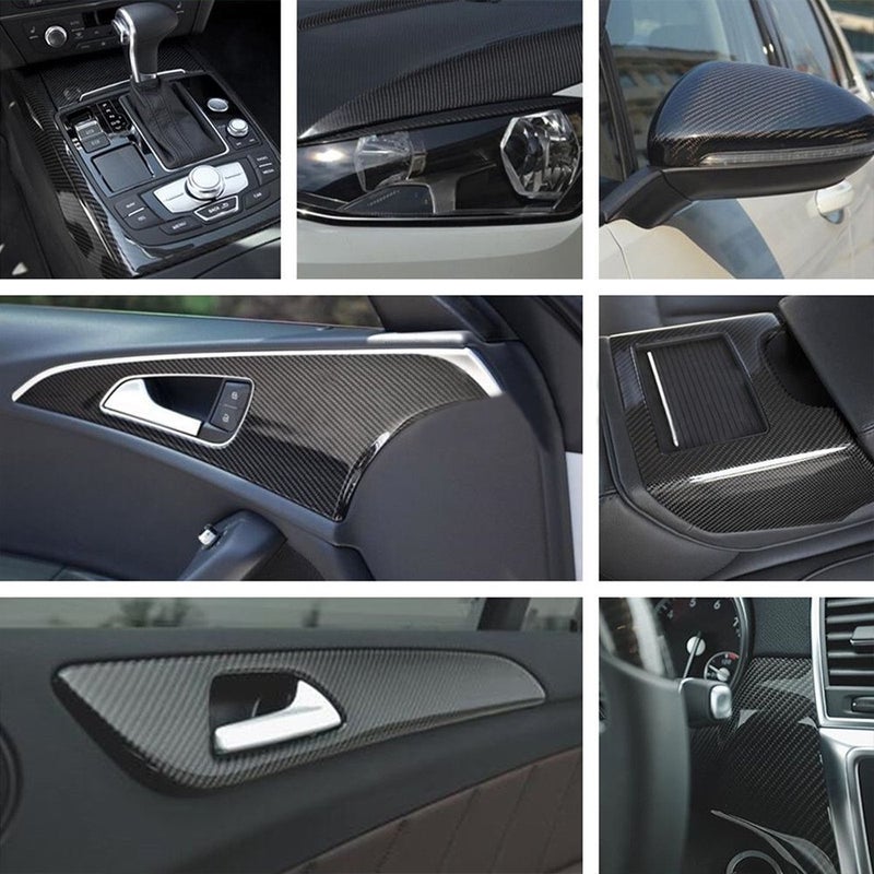 LZLRUN 5D High Gloss Carbon Fiber Vinyl Wrap - Outdoor Rated for Automotive Use - 1.5ft x 5ft Knife + Hand Tool - Image 4